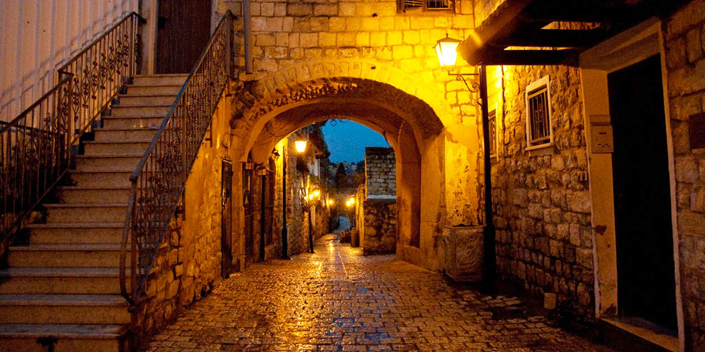 Ancient holy city of Safed in Galilee 